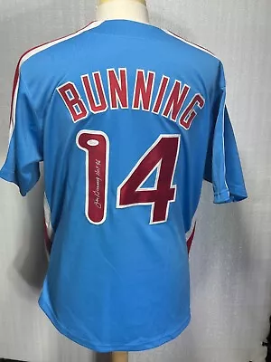 Jim Bunning Signed  HOF 96   Phillies Jersey - JSA Size XL • $4.25