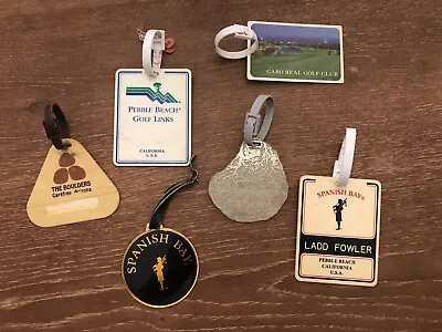 Lot Of 6 Vintage Golf Bag Tags Pebble Beach Cabo Real Etc. • $51.38