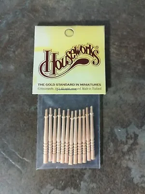 Dollhouse Miniature Spindles 1:24 Half Scale Stair Or Porch 1 1/4  Set Of 12 • $5.49