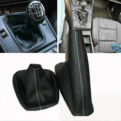 For BMW E30 E36 E34 E46 Z3 Leather Gear Shift Knob Handbrake Gaiter Boot Cover • $10.96