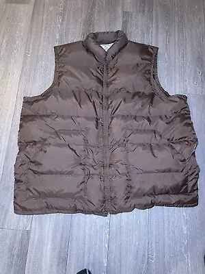 Vtg 70s 80s Sears Western Outdoor Wear Brown Quilted Puffer Vest Sz 2XL • $48.97