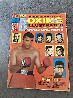 1966 Boxing Illustrated Magazine November 66 Muhammad Ali Front Cover Photo • £4.50