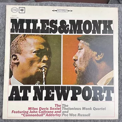 MILES DAVIS & THELONIOUS MONK At Newport LP Columbia CS 8978 DG ORIG VG+ • $35