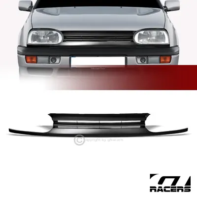 $67 • Buy For 1993-1998 Vw Golf/1995+ Cabrio Mk3 Blk Horizontal Front Bumper Grill Grille