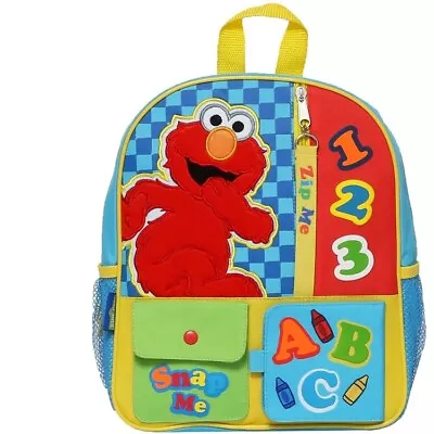 Sesame Street Elmo 123 Abc 12 Inches Small School Backpack • $19.98