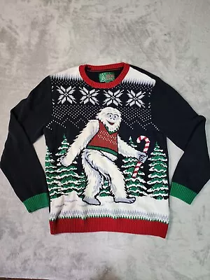 Ugly Christmas Sweater Abominable Snowman Yeti Unisex Large Winter Party Fall • $29.95