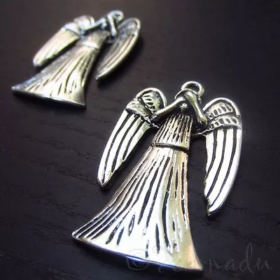 Weeping Angels 38mm Doctor Who Silver Plated Pendants C6494 - 2 5 Or 10PCs • $8.50