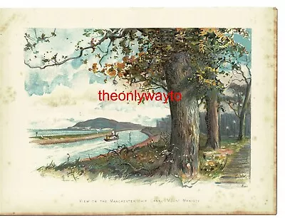 Manchester Ship Canal Mount Manisty Lancs Book Illustration (Print) C1895 • £19.97