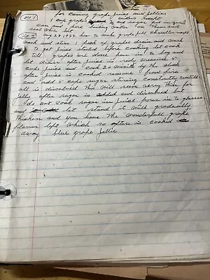 Vintage Handwritten Recipe Book Ephemera Binder 1930’s 40’s Notebook 50+ Pages • $25