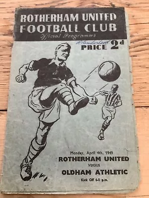 4 April 1949 Rotherham United V Oldham • £14.99