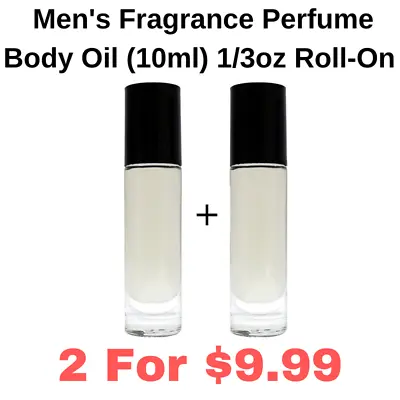 Men's Fragrance Perfume Body Oil Premium 10ml Roll-On (2 PACK)-Select From List • $9.99