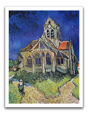 Vincent Van Gogh THE CHURCH AT AUVERS Famous Painting 1890 Art Print • $12.95