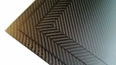 Plate 3K 100% Carbon Fibre Sheet 2.5mm X 120mm ×100mm Twill Black 2.5mm • £9.75