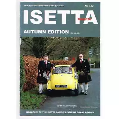 Isetta Gazette Magazine No.332 Autumn Edition Mbox3298/e Cover By Jeff Wareing • $4.91