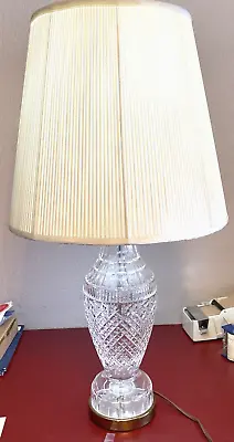 Large Vintage Waterford Crystal Table Lamp With  Original Pineapple Finial • $195
