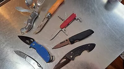 Lot Of (7) Folding Knives Victorinox Opinel X Gear Ruko Etc. • $9.99