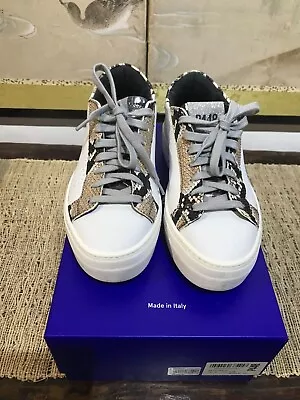 P448 THEA White Leather Sneakers Made In Italy Size EU 36 / AU 6 • $190