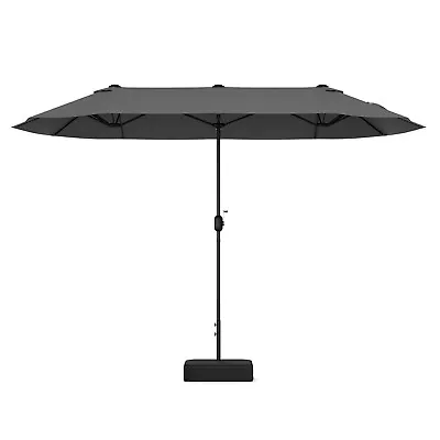 4m Extra Large Outdoor Patio Umbrella Double-Sided Market Umbrella With Base • £99.95