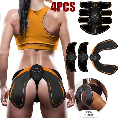 4PCS Electric Toning Belt Simulation Ems Abdominal Muscle Slim Heating Waist • $18.68