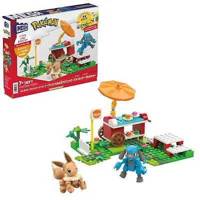 Mattel Mega Pokemon Adventure World Eevee And Riolu Parasol And Table HDL80 • $35.21