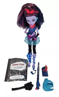 Monster High Doll - Jane Boolittle With  Bag Diary Pen Sloth & Brush 2013 • $38.79