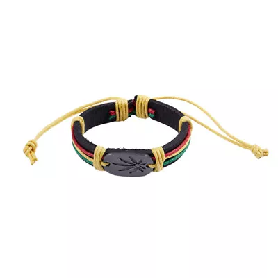 Rasta Jamaica  Leather Bracelet U1S91835 • $5.96