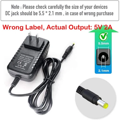 $4.74 • Buy US AC 100-240V To DC 5V 2A Power Supply Adapter Heavy-Duty LED Light Strip ADSL
