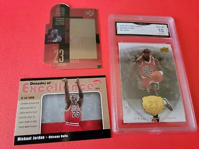 Michael Jordan 09 Legacy Gold Graded Gma Gem Mint 10 Card +ud3 Star Focus +fleer • $74.95