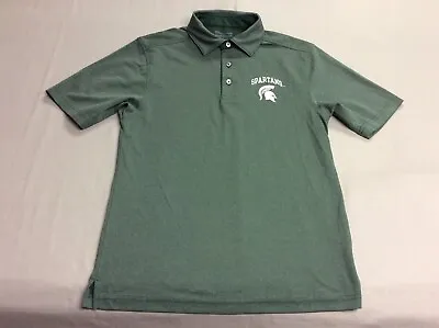 Michigan State Spartans Champion Green Polo Sideline Shirt Adult Mens Small • $9.99