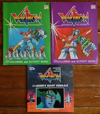 VOLTRON Defender Of The Univ Coloring/Activity/Story Books 1984-85 Clean Pages! • $49.99