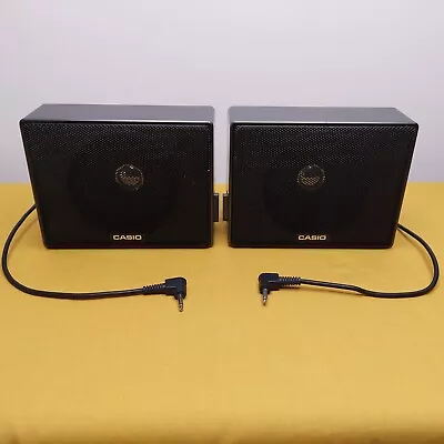 Vintage Casio Casiotone Speaker Set Pair Black Clip On Speaker Rare • $60