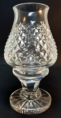 Vintage Signed Waterford Lismore Irish Crystal Hurricane Lamp Candle Holder • $130