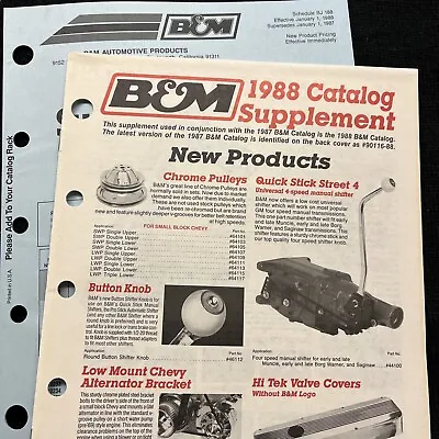 Original VINTAGE 1988 B&M PERFORMANCE Catalog Speed Racing Parts • $60