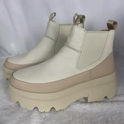 Ugg Sea Salt Brisbane Chelsea Waterproof Platform Boots Us 9.5 Eu 40.5 • £132.99