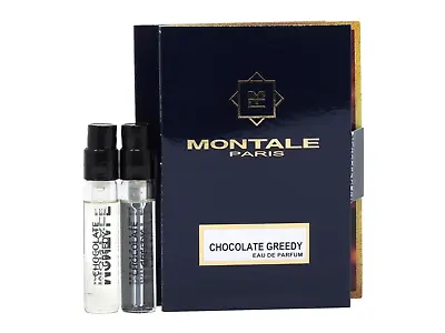 MONTALE PARIS CHOCOLATE GREEDY EDP 2.0ml .06oz X 2 COLOGNE PERFUME SPRAY SAMPLES • $11