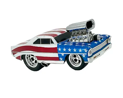 1966 Chevy Nova Muscle Machines Stars & Stripes 1:18 Scale Diecast Car - Collect • $84.99