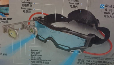 £13.90 • Buy Spy Gear Night Vision Goggles Glasses Toys Blue Light Secret Agent Night Glasses