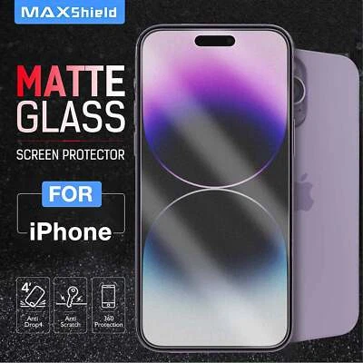$5.95 • Buy Matte Tempered Glass Screen Protector Fr IPhone 14 Plus 13 11 12 Pro Max XR