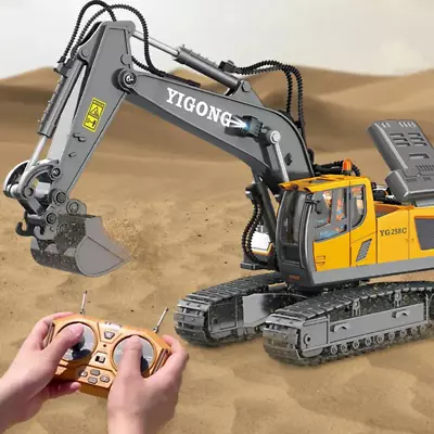 Remote Control Heavy Excavator Toy 1/20 Truck 11CH Crawler 2.4G RC Car • $55.20