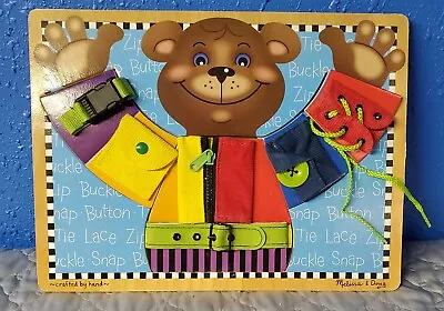 Melissa & Doug Basic Skills Puzzle Board Wooden Bear Educational Toy • $9.88