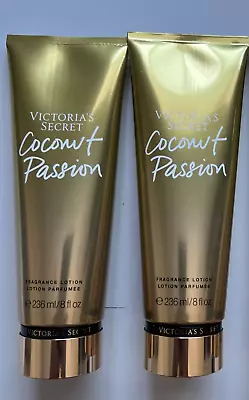 Victoria's Secret Coconut Passion Fragrance Body Lotion 8 Ounces 2 Pack • $25.37