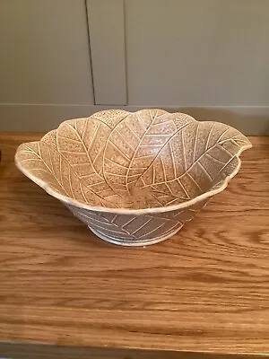 Vintage Sylvac Ware 11  Cabbage Leaf Nuleaf Leaf Fruit Bowl • £16