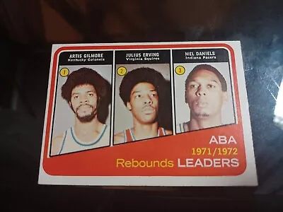 1972-73 Topps Basketball ABA Leaders #263 Julius Erving Gilmore • $2.99