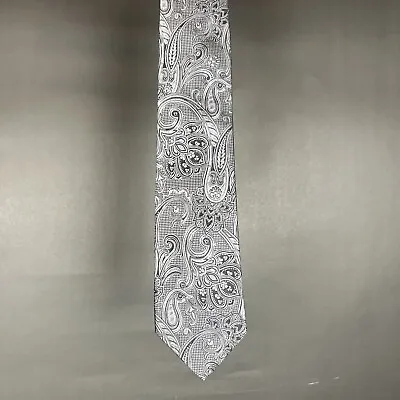 Authentic ETRO Milano Paisley Design On Black 100% Silk Necktie Tie • $31