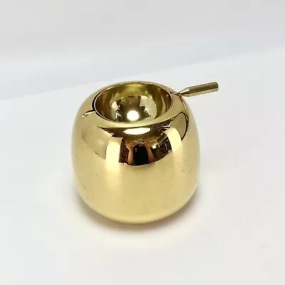 Heavy Vintage Danish MCM Brass Flip Top Ashtray Gold á La Stelton Cylinda Line • $135