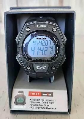 Timex TW5M46100 Men's Ironman 30-Lap Resin Watch Alarm Indiglo Chronograph • $34.99