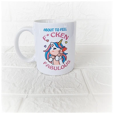 $9.25 • Buy Feeling Fabulous Mug - Funny - Unicorn - Sassy