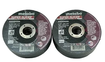 50-Pack Metabo 655994000 Cutting Wheels Type 1 Super Slicer 4-1/2  In Dia. • $109.99