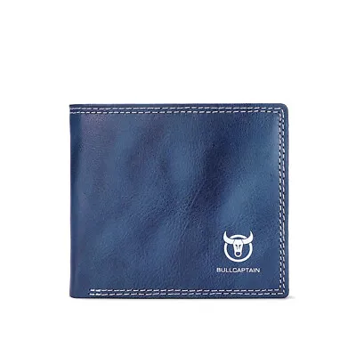 Fashion Cowhide Leather Men's Wallet RFID Large Capacity Travel Card Case • $22.66