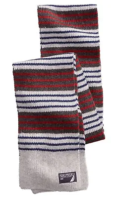 New Mens Nautica Striped Skinny Knit Scarf One Size • $24.99